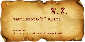 Matriszottó Kitti névjegykártya